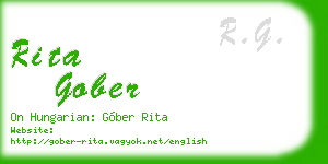 rita gober business card